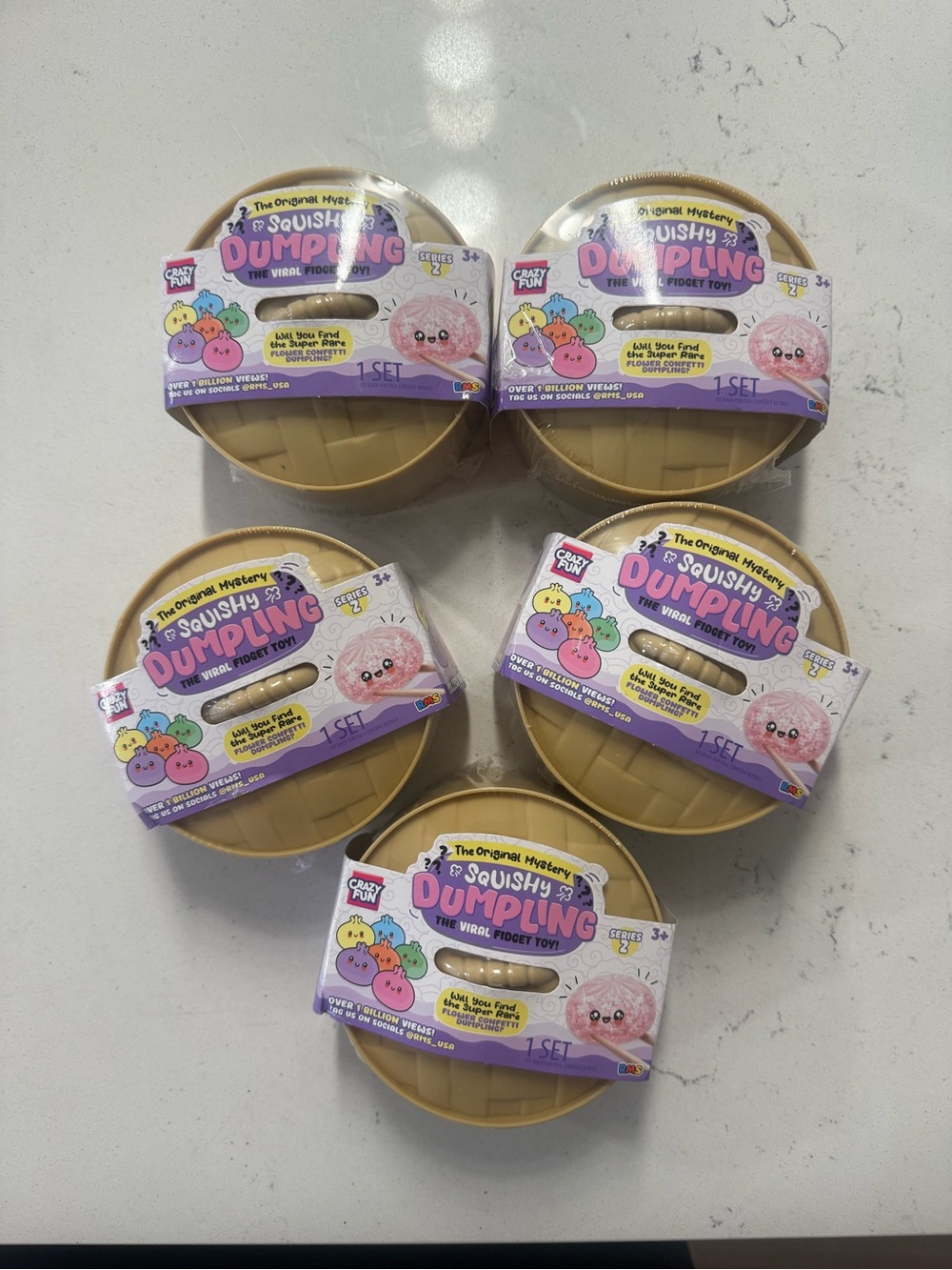 Brand new, sealed This listing is for a set of 5 RMS Mystery dumplings